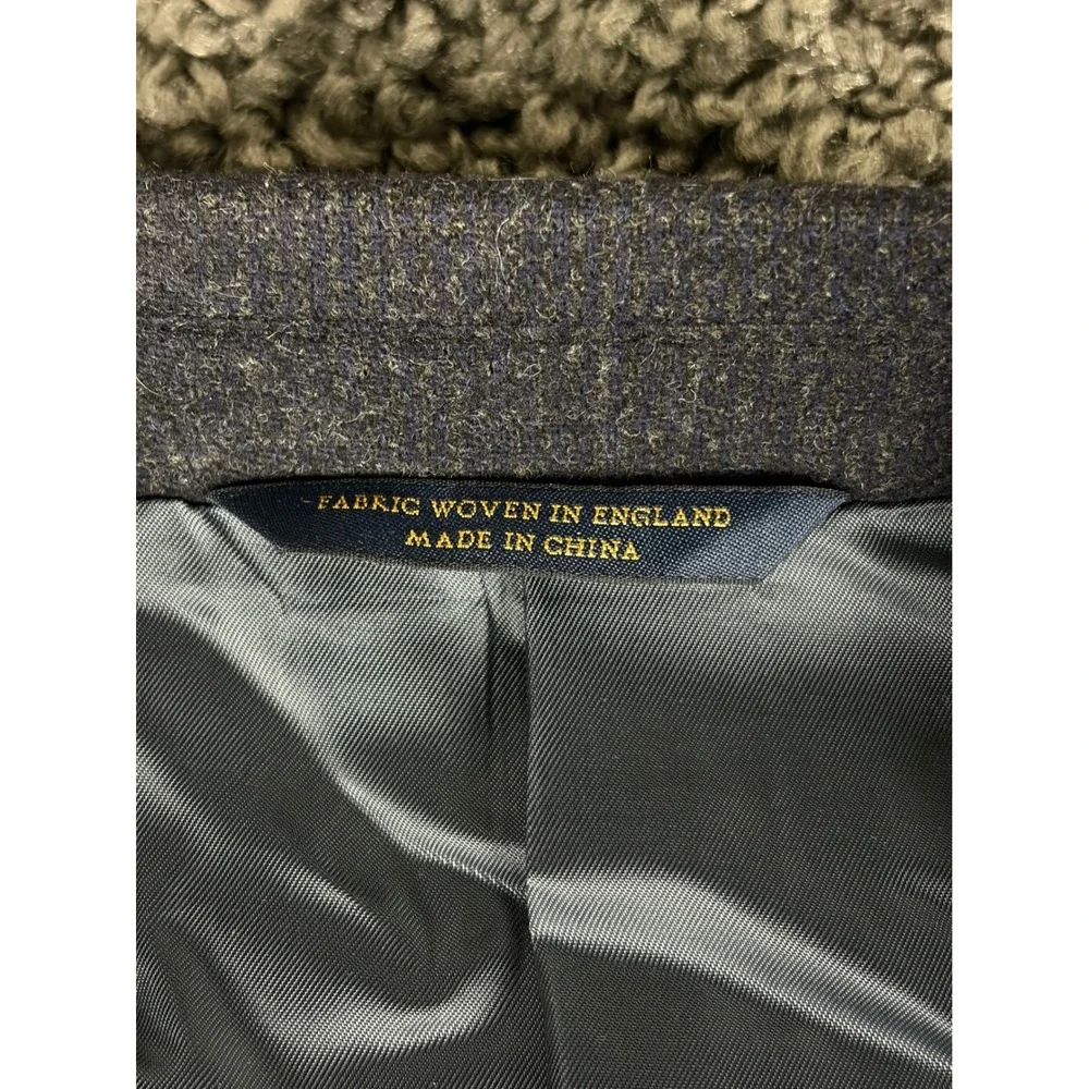 Brooks Brothers 1818 Madison Blazer 42S Charcoal Grey Wool Cashmere Moon England